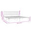 Metal Bed Frame with Headboard White-275720540