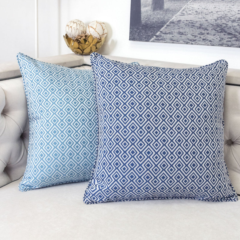 Kaence Square Pillow Cover & Insert, Navy