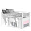 Leo Single (3') Metal Mid Sleeper Bed Frame with Built in Desk and Ladder