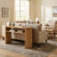 Console rustique ovale avec pieds cannelés-1159850838