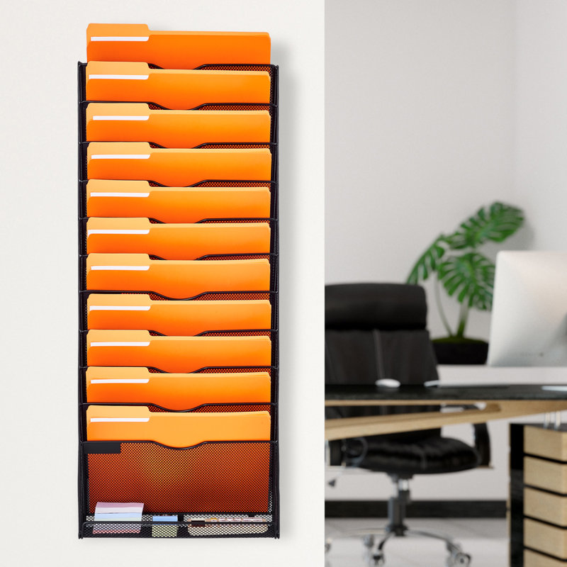Steel Wall Organizer with Wall Baskets