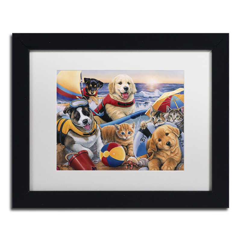 « beach colors », reproduction d’impression sur toile encadrée, H 11 po x l 14 po x P 0,5 po