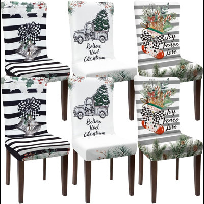 Ensemble de 6 housses de chaises de Noël pour Noël