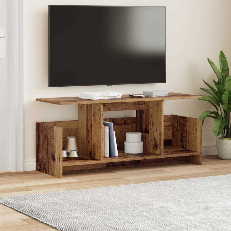 Unfinished TV Stand for TVs up to 77", Old Wood