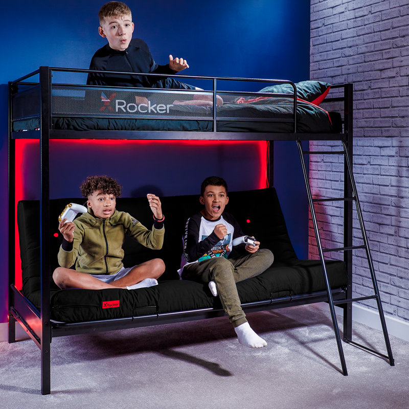 X Rocker Stronghold (4'6) High Sleeper Bunk Bed