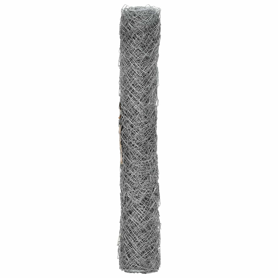 vidaXL Chain Link Fence Galvanised Glass Fencing Modern Garden Barrier Outdoor
