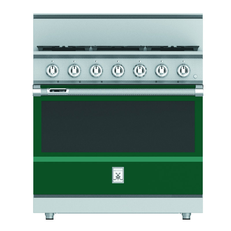 36" 5.8 cu. ft. Freestanding Dual Fuel, Blue, Natural Gas