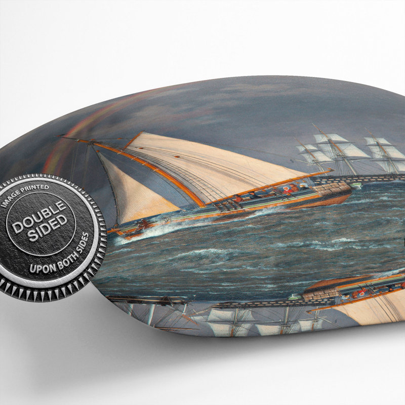 Square Cushion, 40cm H x 40cm W x 15cm D, Blue
