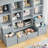 Castle White Bookshelf, 4-Tier Open Shelf Bookcase, 9 Cube Storage Organizer and 5 Drawers with Anti-Tilt Device, Freestanding Horizontal Bookshelf Cube Shelf for Bedroom, Living Room-1464777631