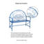 Banc de jardin en métal Crab