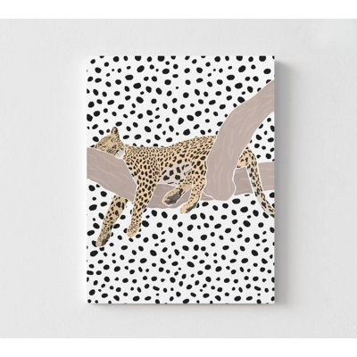 Leopard Wall Art: Modern Animal Print - Polkadot Design