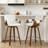 Modern Upholstered Swivel Counter Height Bar Stool-2107849369