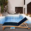Bahama Outdoor Teak Chaise Lounge