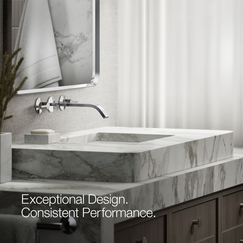 Components Wall-Mount Bathroom Sink Faucet Trim, Polished Chrome