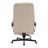 Faux Leather Ergonomic Executive Office Chair Computer Chair with Footrest(Beige)-118090525