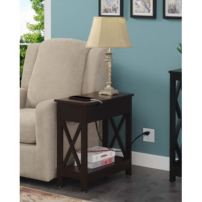 Gerde End Table and Built-In Outlets