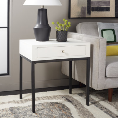 Joanna Solid Wood End Table with Storage