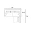 Canapé modulaire faisant face à la droite en microfibre / microsuède de 94,5 po Leonard-1143764441