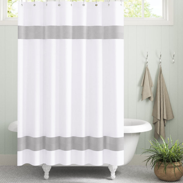 Sand & Stable Hallowell Cotton Geometric Shower Curtain & Reviews | Wayfair