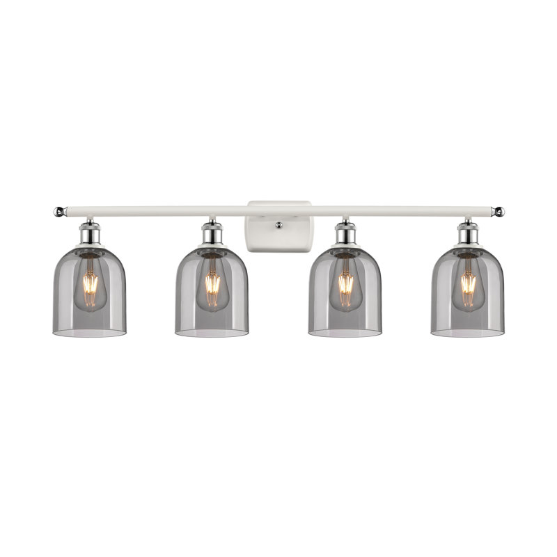 Anacaren 4 - Light Dimmable Vanity Light, White/Polished Chrome, Light Smoke