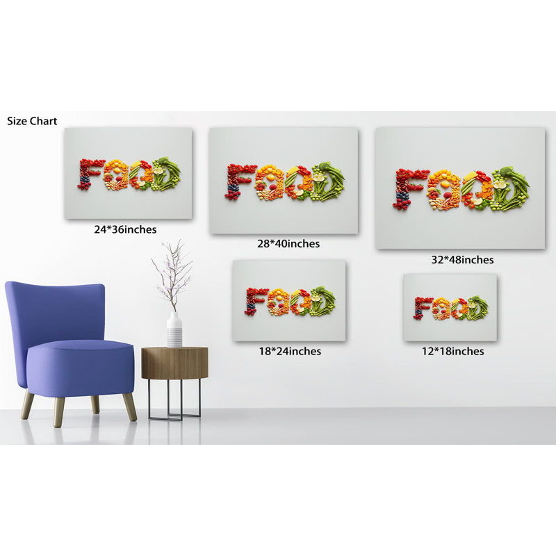 Nourriture, art mural sur toile, fruits colorés, légumes, noix, cuisine moderne, impressions sur toile, affiche de photo de salle à manger, œuvre d'art pour la cuisine, décoration murale, 12 po x 16 po