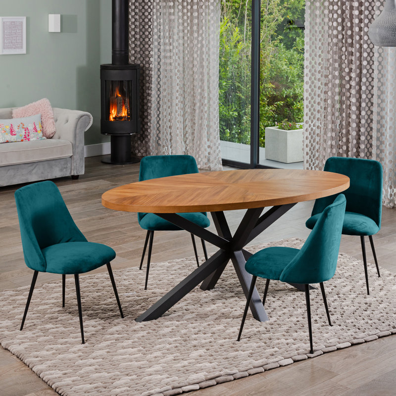 Soderquist 4 - Person Dining Set, Teal