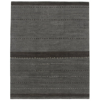 Coconino Wool Striped Area Rug in Blue/Gray