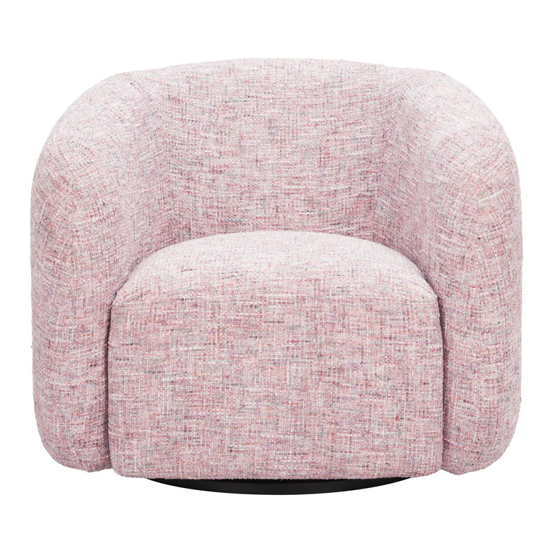 Chaise d'appoint moderne avec siège rembourré et siège de bureau rose durable