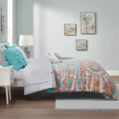Ensemble d'édredon avec draps Boho