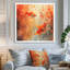 Art de poisson rouge corail orange - décoration murale art corail-106111842-106111846