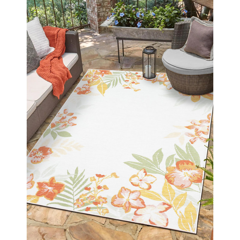 Andretti Floral Indoor / Outdoor Area Rug, Rectangle 100 x 160cm