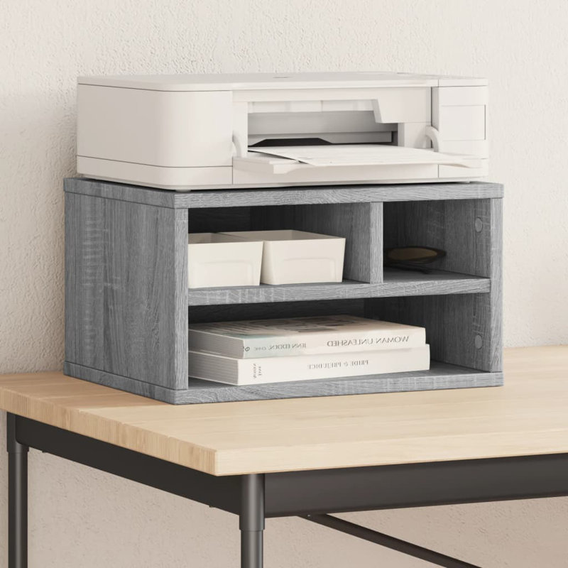 22.5cm H Printer Stand, 22.5cm H x 40cm W x 32cm D, Grey Sonoma
