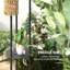 Outsunny 3-Light Solar Rattan Floor Lamp with Shelf, Auto On/Off, Yellow