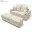 Causeuse avec repose-pieds, canapé modulaire