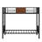 Bunk Bed Modern Style Steel Frame Bunk Bed with safety rail, built-in ladder-101953798