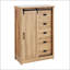 Commode 5 tiroirs avec porte de grange coulissante-118613434