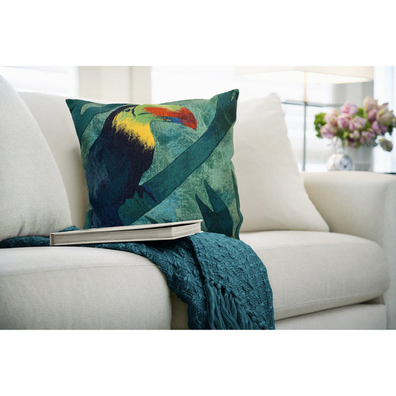 Floral Outdoor Throw Pillow