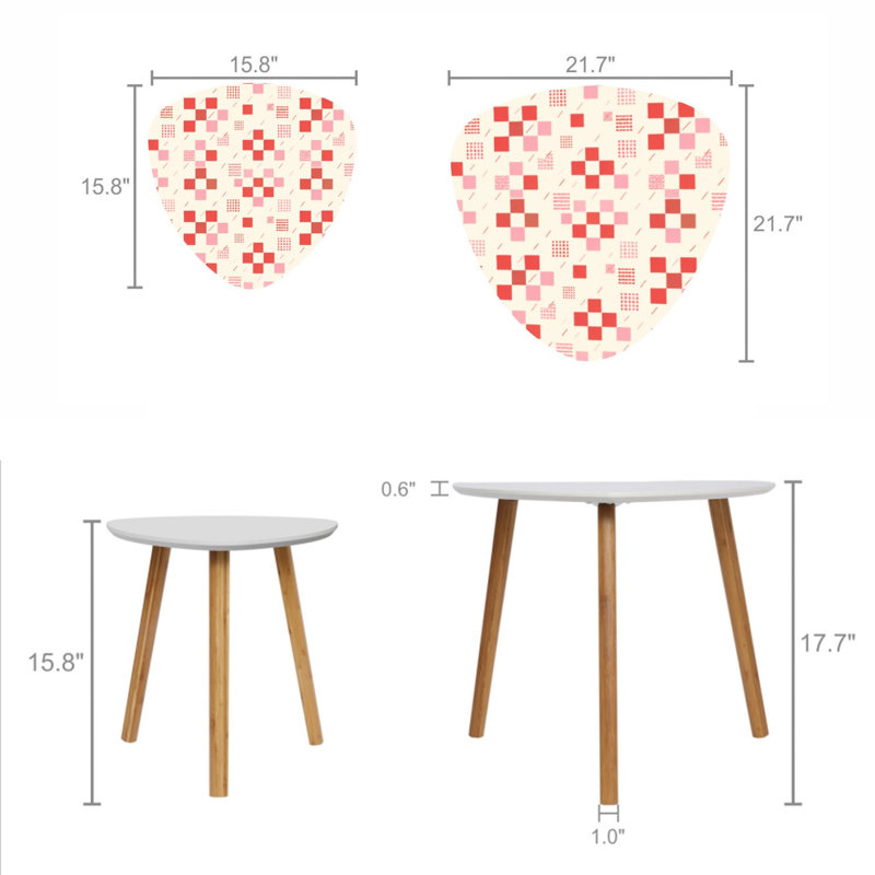 Ensemble de 2 tables basses gigognes Triangle