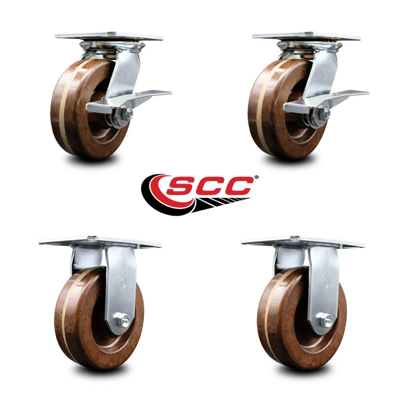 4 Piece High Temp Phenolic Caster Set