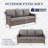 Jenesys Outdoor Wicker Sofa Set With Club Chairs & Ottomans - Comfortable, Durable For Patios & Gardens-741770802