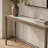 Frosted Glass Console Table With 3 Stools