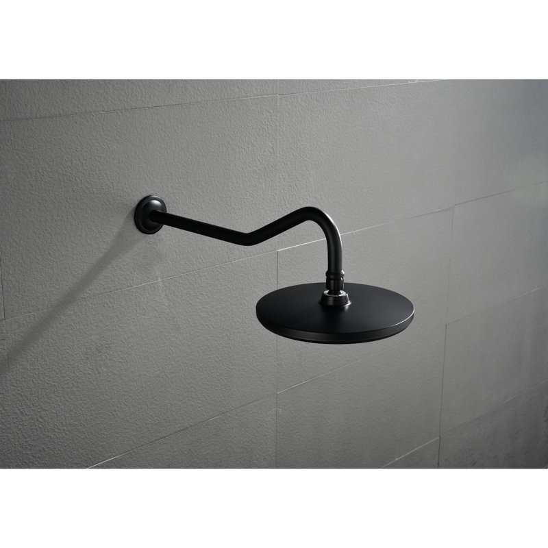 Bras de douche en acier inoxydable noir mat et résistant à la corrosion, installation sans effort Bras de nettoyage en acier, installation propre