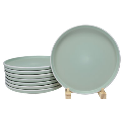 Set of 8, Tempo Salad Plates, 7.75", Sage
