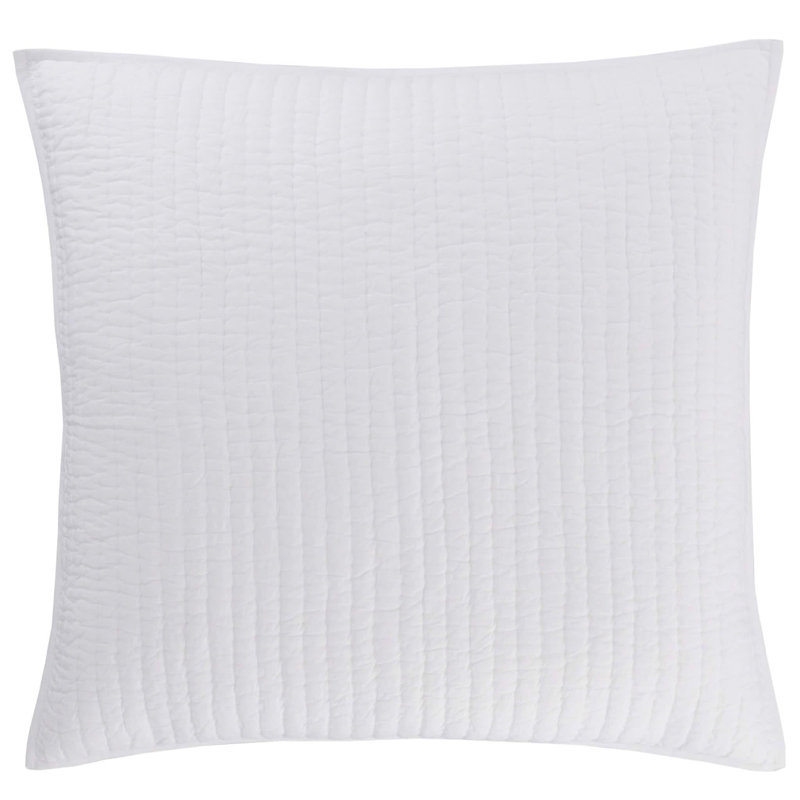 Lana Voile Quilted Sham, Euro, White