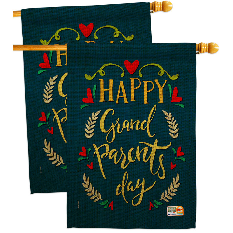 Grand-mère en polyester à 2 faces 40 x 28 po drapeau pour la maison