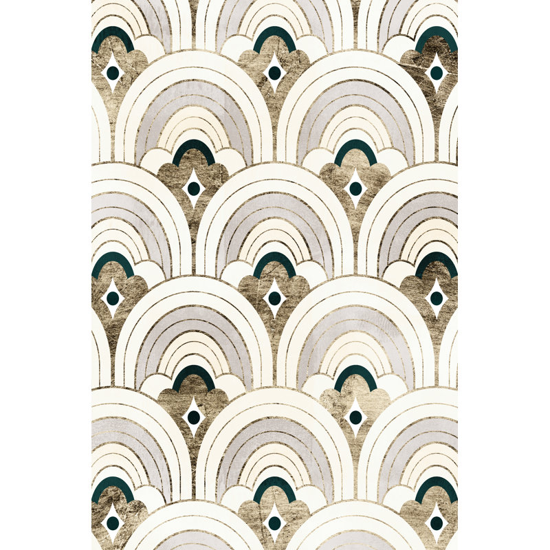 " Deco Patterning IV " by Victoria Barnes, 48" H x 32" W