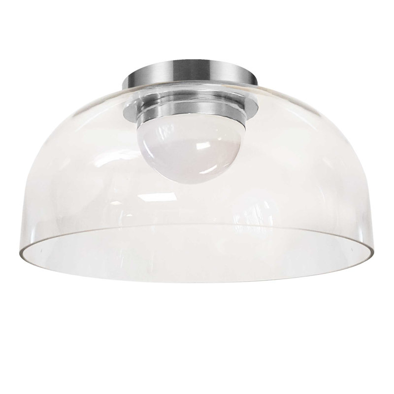 Plafonnier encastré en verre Kratman, Chrome poli