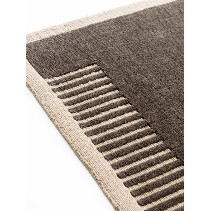 Duomo Hand Loomed Area Rug in Marble Gray, Rectangle 6'7" x 9'10"