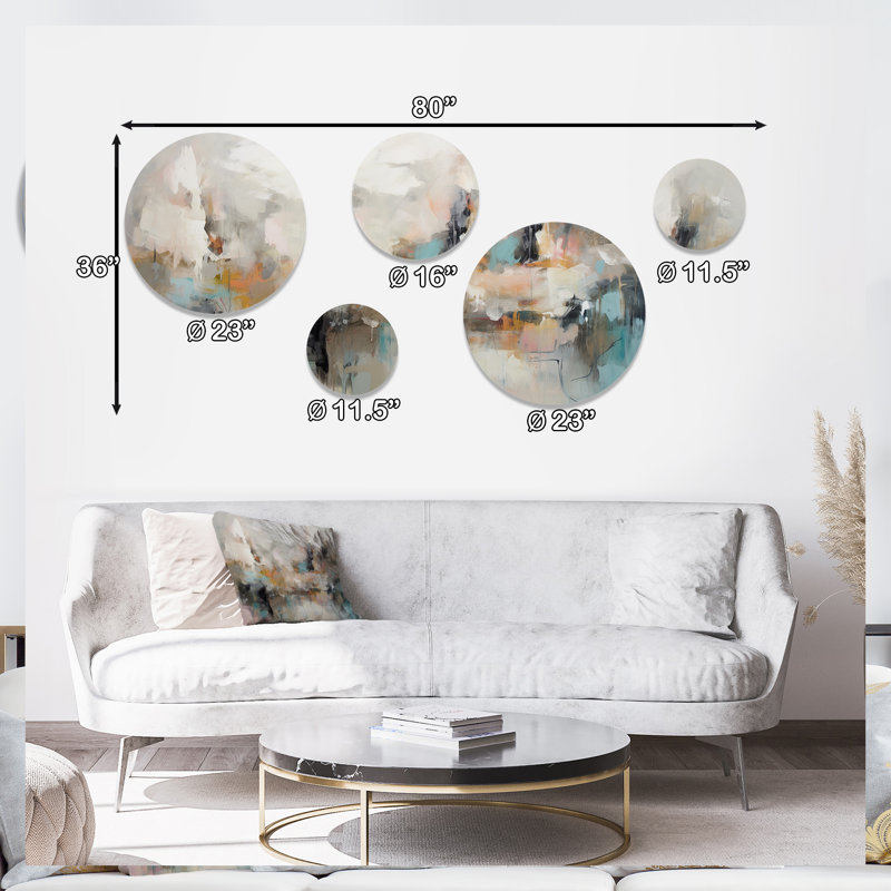 Serene Waters In Marble III - Décoration murale abstraite en métal marbré