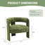Fauteuil d'appoint moderne en velours avec dossier ajouré incurvé et pieds en bois-623507961